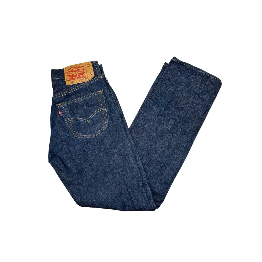 Levi's Men 501 XX Shrink To Fit STF Rigid Dark Wash Straight Leg Jeans W 29 L 34